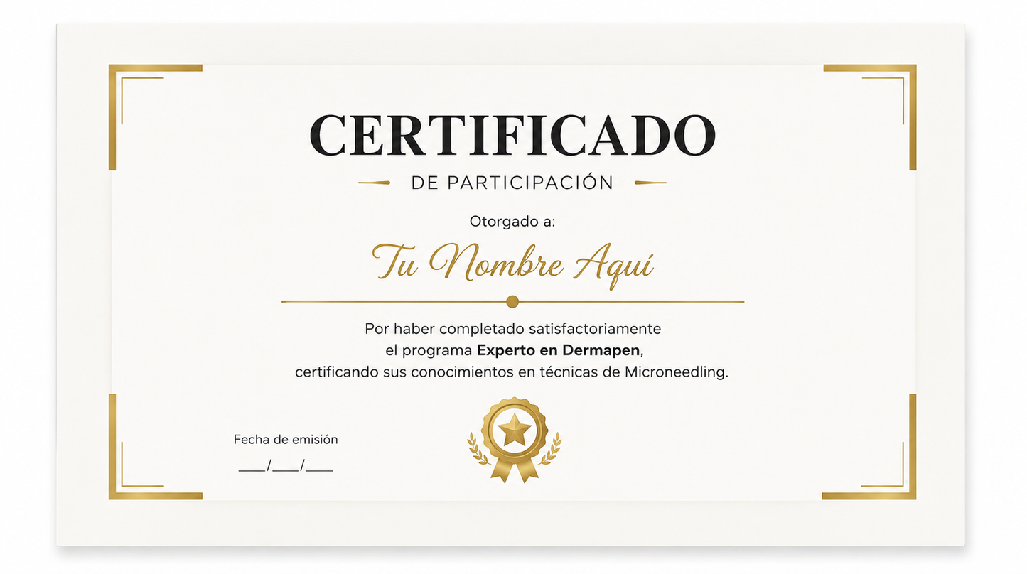 Certificado de Formación Profesional Dermapen