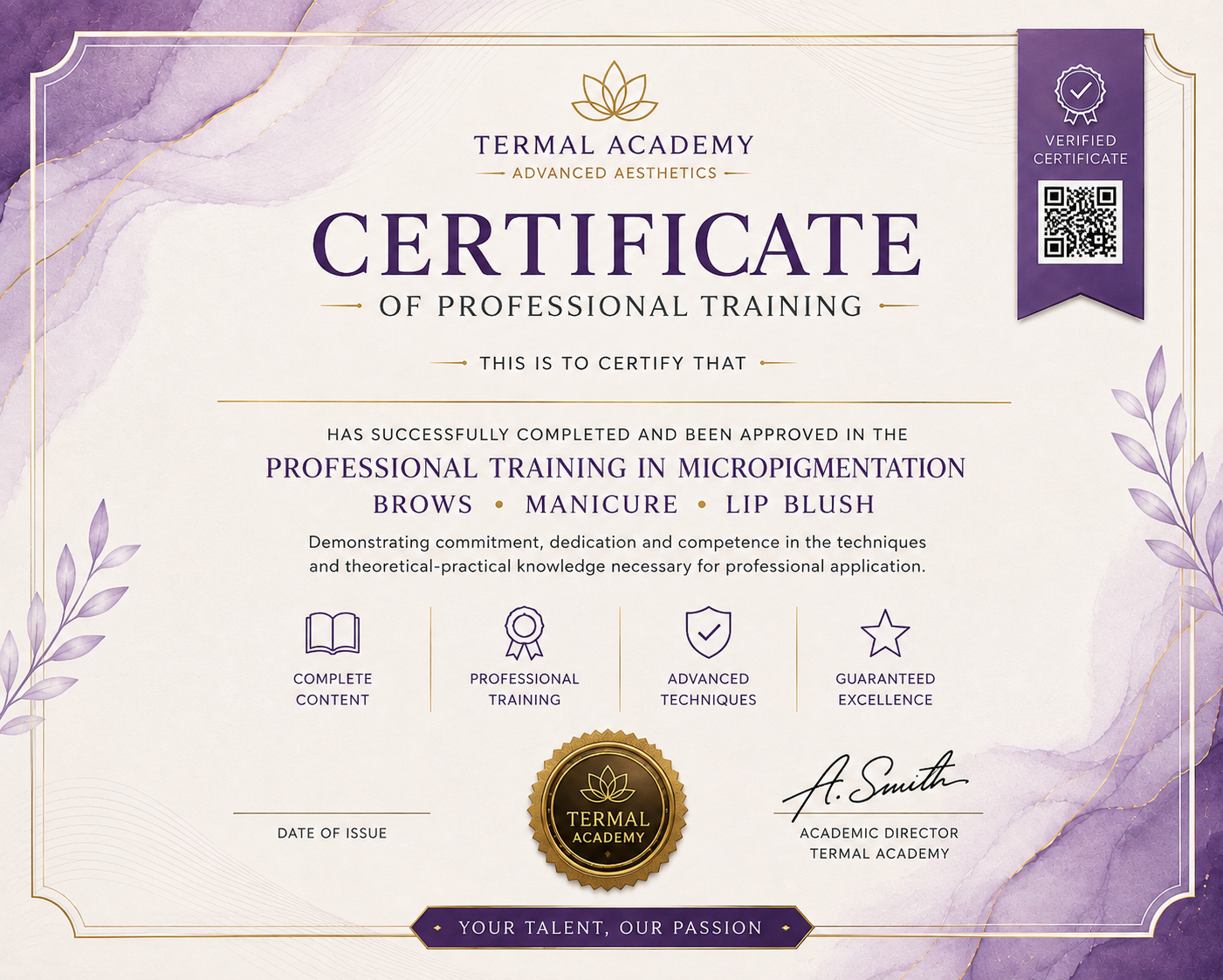 Certificate of Professional Training